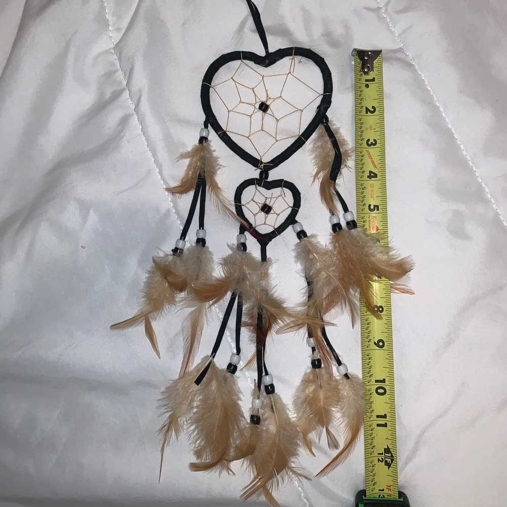 Black and brown heart dreamcatcher - Picture 3 of 4